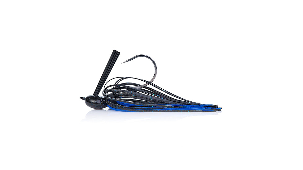 Berkley Finesse Jig, 3/8 oz, Hook Size 4/0, Black/Blue, 1557967