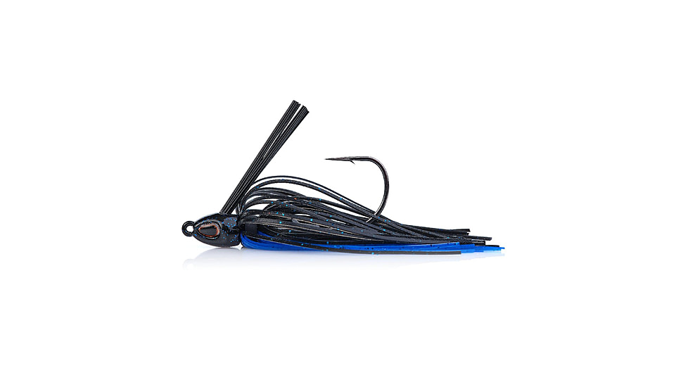 Berkley Finesse Swim Jig, 1/4 oz, Hook Size 3/0, Black/Blue, 1557855