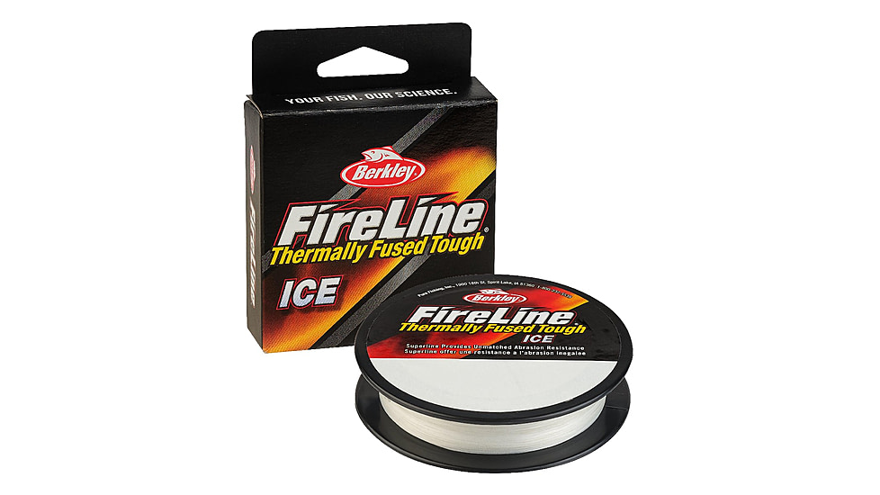 Berkley Fireline Thermally Fused Ice 8 strand Supper Line 50 yard spool, 8 lb, Crystal, 0.007 in/0.17 mm, 1543466