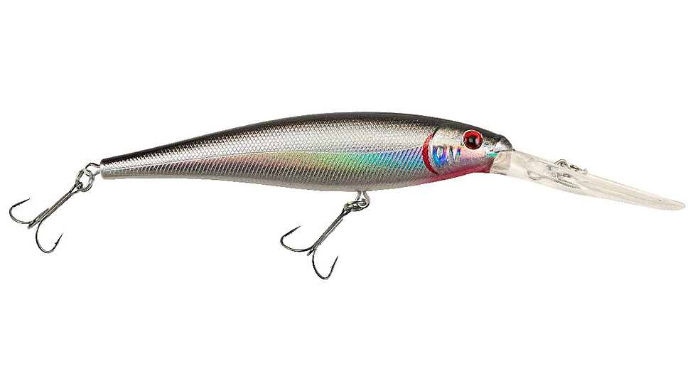 Berkley Flicker Minnow Hard Bait, Crankbait, Black Silver, 7, 1341393