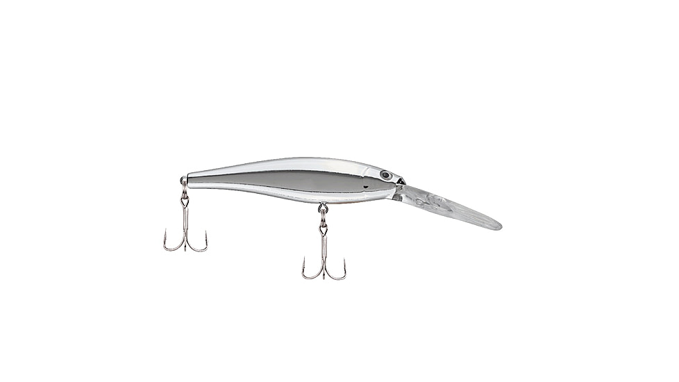 Berkley Flicker Minnow Hard Bait, Crankbait, Chrome, 7, 1520608