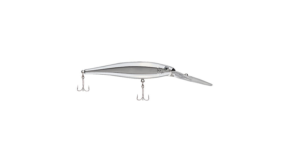 Berkley Flicker Minnow Hard Bait, Crankbait, Chrome, 9, 1520819