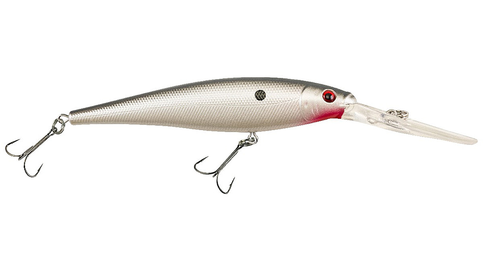Berkley Flicker Minnow Hard Bait, Crankbait, Pearl White, 9, 1341412