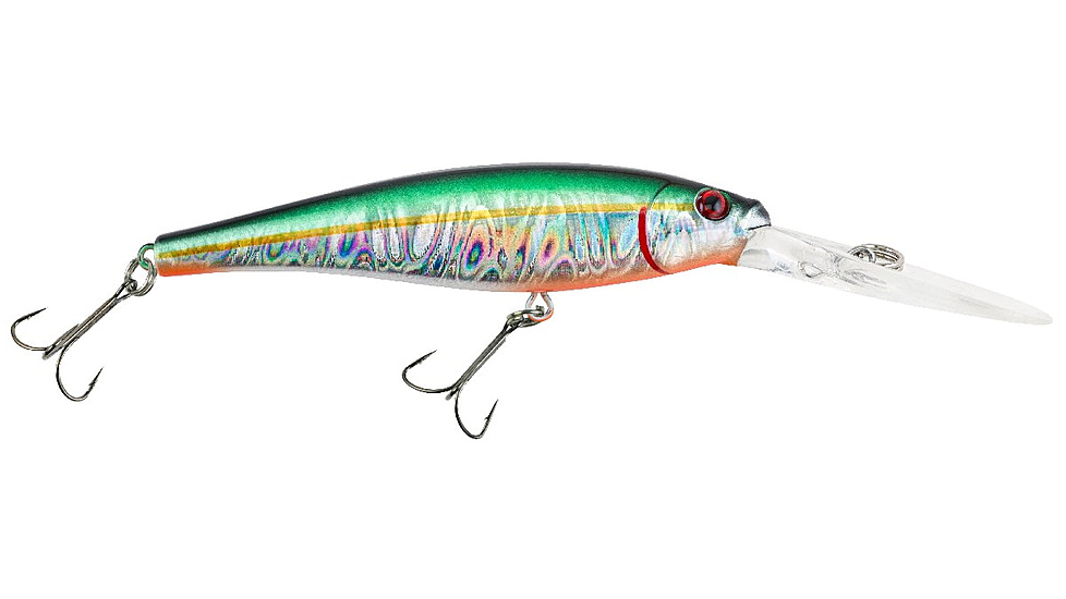 Berkley Flicker Minnow Hard Bait, Crankbait, Slick Green Alewife, 11, 1373186