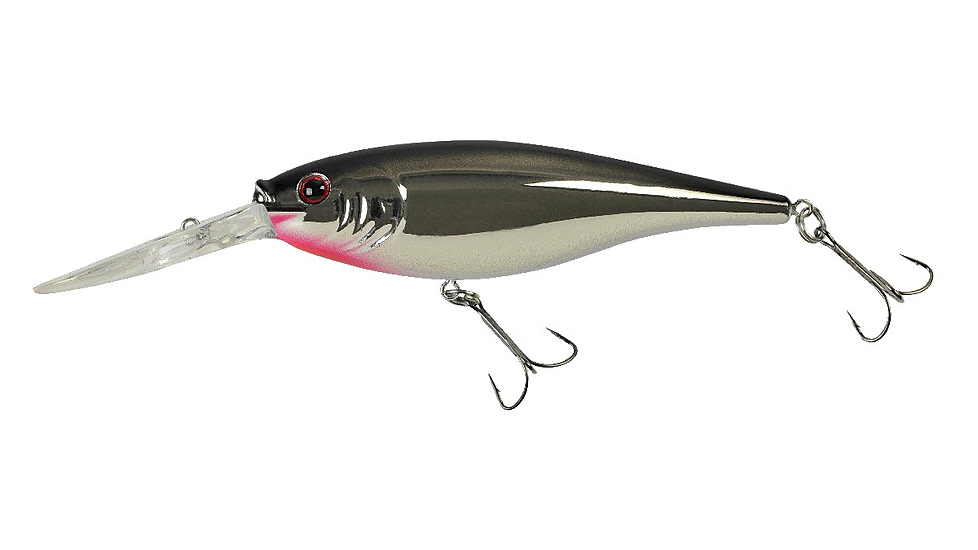 Berkley Flicker Shad Crankbait, Black Silver Flash, 7, 1316760