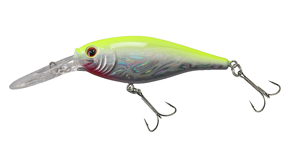 Berkley Flicker Shad Crankbait, Slick Chartreuse Pearl, 5, 1316787