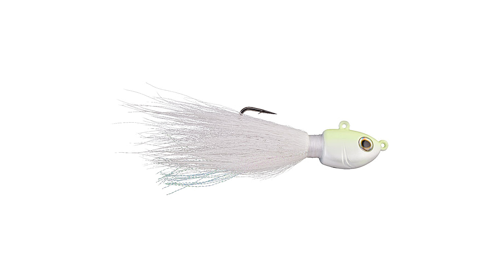 Berkley Fusion19 Bucktail Jigs, 1 oz, White Glow, 6/0, 1482995