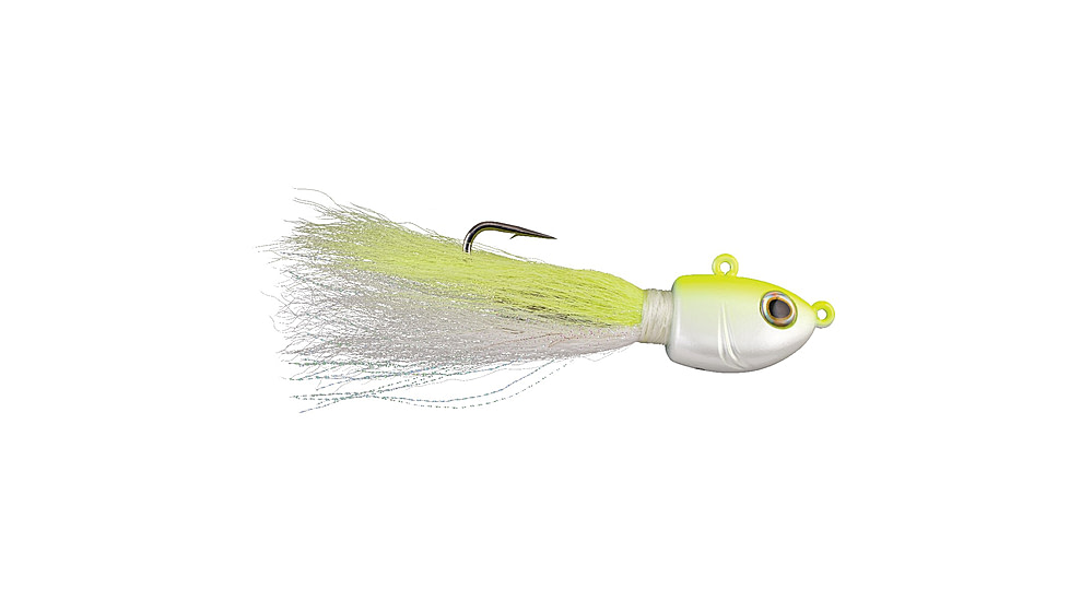Berkley Fusion19 Bucktail Jigs, 3/4 oz, White Chartreuse, 5/0, 1482984
