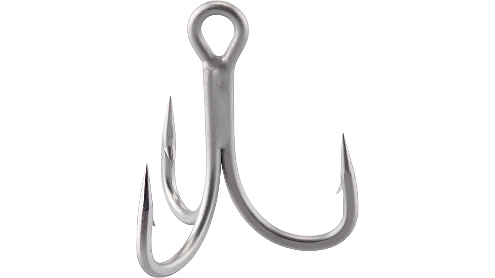 Berkley Fusion19 Treble 3x Hooks, Matte Nickel, 1, 1547488