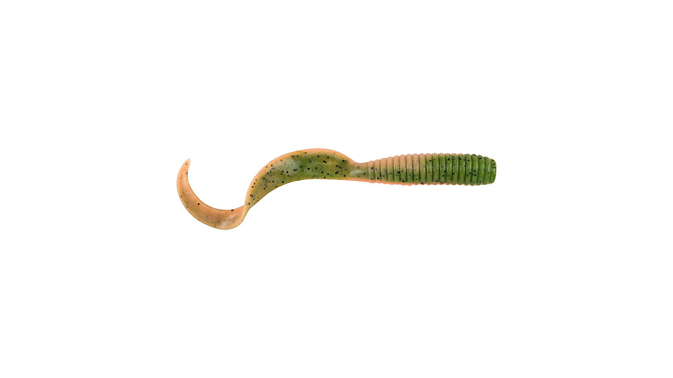 Berkley Gulp! Alive! Saltwater Grub Soft Bait, Saltwater, 6in / 15cm, Lime Tiger Glow, 1504703
