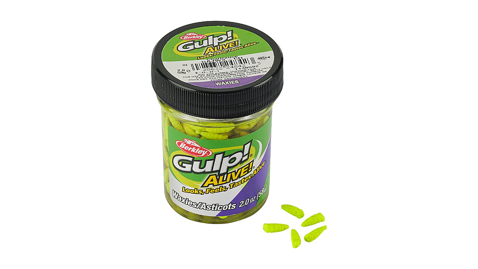 Berkley Gulp! Alive! Waxies, 12mm, Chartreuse, 1140592