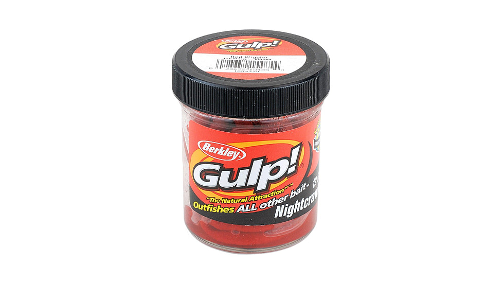 Berkley Gulp! Extruded Nightcrawler Soft Bait, 6in, Red Wiggler, 1094778