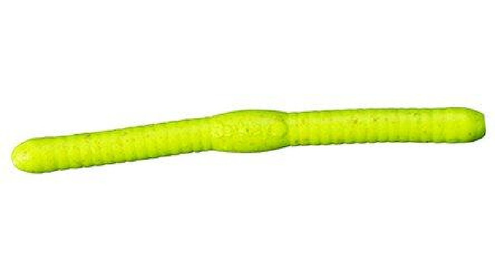 Berkley Gulp! Fat Floating Trout Worm Soft Bait, 2in, 10 Pack, Chartreuse, 1265696