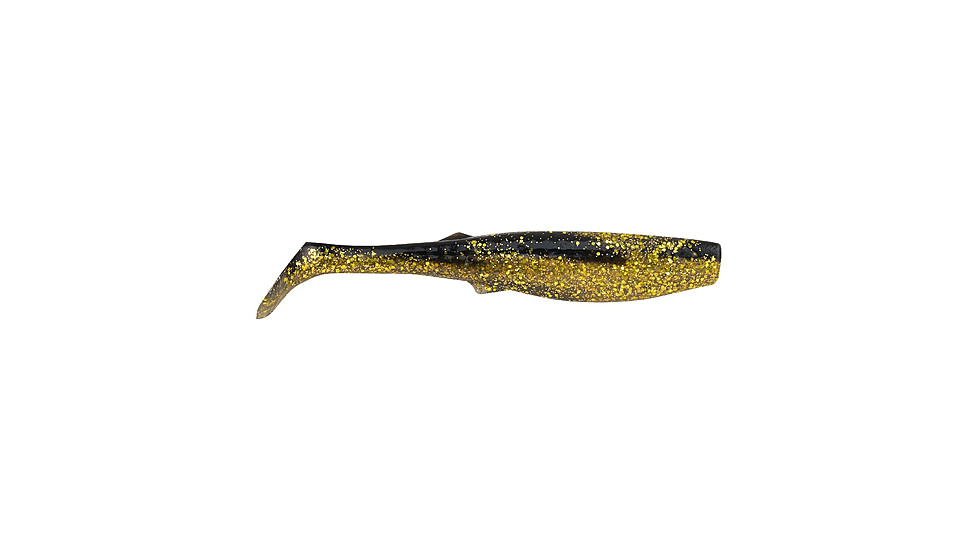 Berkley Gulp! Paddleshad Soft Bait Lures, 3in, 5 Pack, Black Gold, 1545511