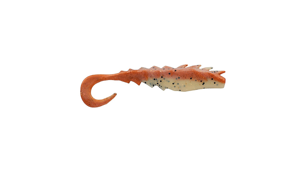 Berkley Gulp! Saltwater Nemesis Prawn Curl Tail Soft Bait, 4in, 4 Pack, New Penny, 1551574