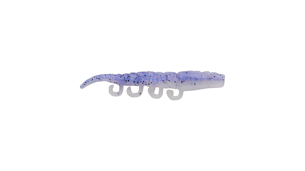 Berkley Gulp! Saltwater Turbo Shrimp Soft Bait, 5in, 4 Pack, Violet Haze Fleck, 1637588