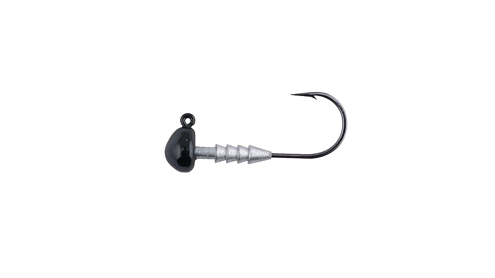 Berkley Half Head Jigs, Hook Size 1/0, Tackle Size 1/8oz / 3.5g, Black, 1435332