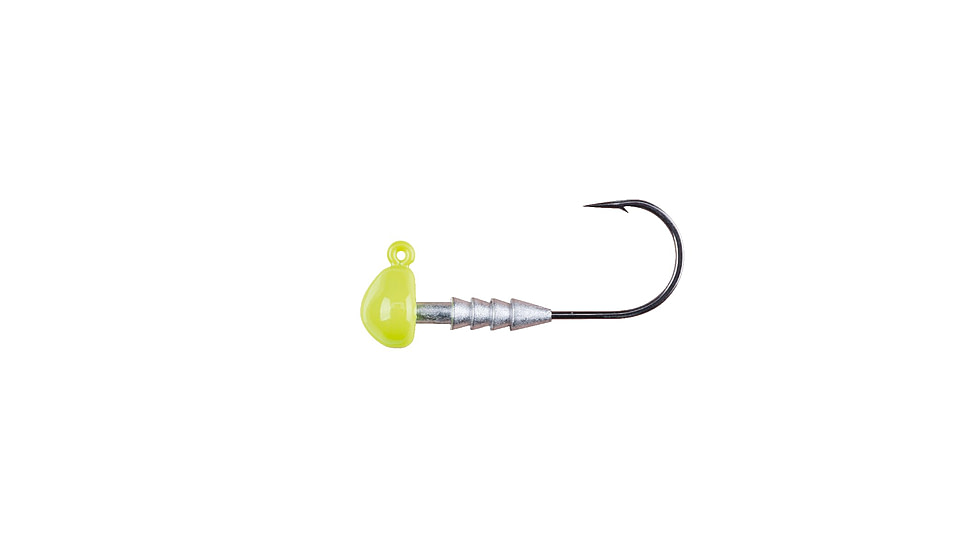 Berkley Half Head Jigs, Hook Size 1/0, Tackle Size 1/8oz / 3.5g, Chartreuse, 1435331