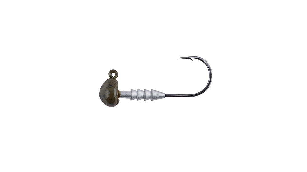 Berkley Half Head Jigs, Hook Size 1/0, Tackle Size 1/8oz / 3.5g, Green Pumpkin, 1435333