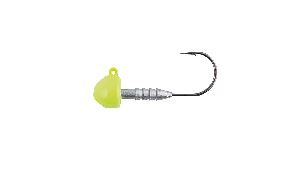Berkley Half Head Jigs, Hook Size 2/0, Tackle Size 1/4oz / 7g, Chartreuse, 1435338