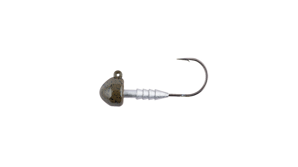 Berkley Half Head Jigs, Hook Size 2/0, Tackle Size 1/4oz / 7g, Green Pumpkin, 1435340