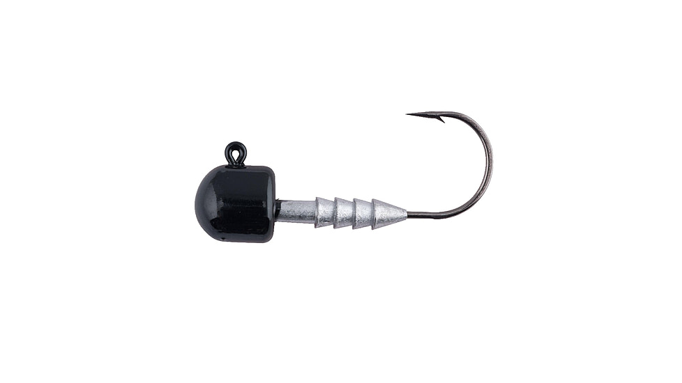 Berkley Half Head Jigs, Hook Size 3/0, Tackle Size 3/8oz / 10.5g, Black, 1435346
