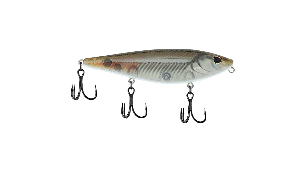 Berkley HighJacker Saltwater Hard Bait, Topwater, Saltwater, 100, 2/3 oz, 100mm, Topwater, Hook Size 6, 3 Hooks, Mangrove Minnow, 1547898