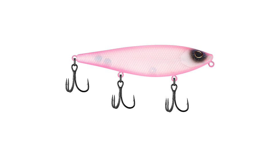 Berkley HighJacker Saltwater Hard Bait, Topwater, Saltwater, 100, 2/3 oz, 100mm, Topwater, Hook Size 6, 3 Hooks, Pinky, 1547902