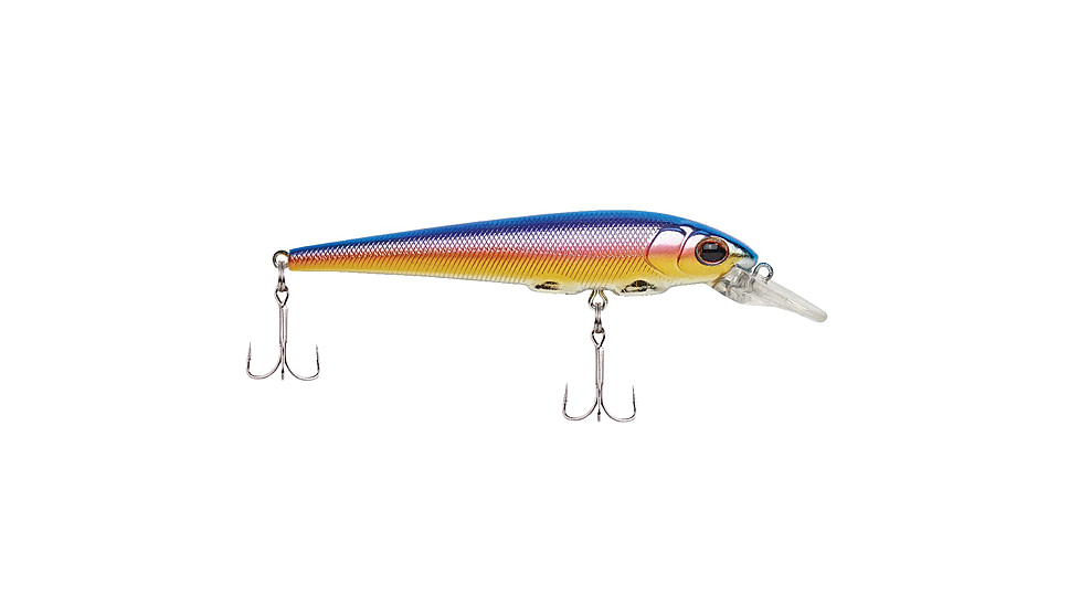 Berkley Hit Stick Hard Bait, Crankbait, 5, 1/7 oz, 2in / 5cm, 2ft-5ft / 0.5-1.5m, Hook Size 12, 2 Hooks, Sunset 84, 1522630
