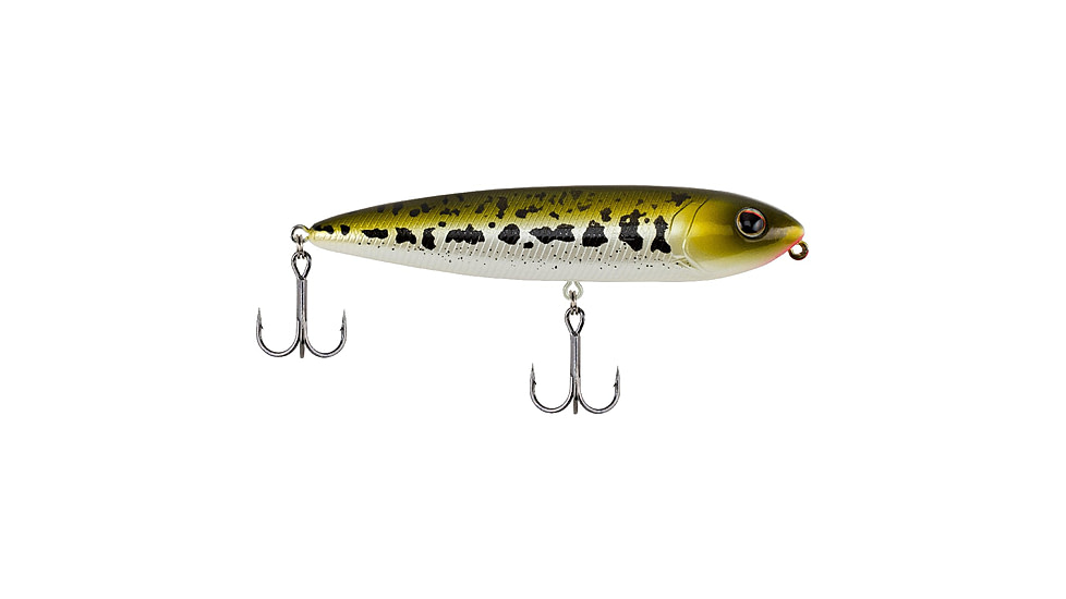 Berkley J-Walker 100 Hard Bait, Topwater, 100, 1/2 oz, 100mm, Topwater, Hook Size 4, 2 Hooks, Baby Bass, 1487111