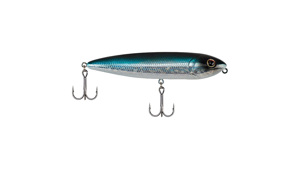 Berkley J-Walker 100 Hard Bait, Topwater, 100, 1/2 oz, 100mm, Topwater, Hook Size 4, 2 Hooks, Blue Bullet, 1487109