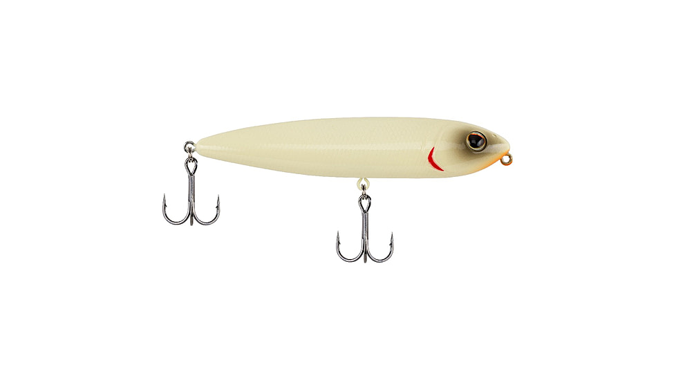 Berkley J-Walker 100 Hard Bait, Topwater, 100, 1/2 oz, 100mm, Topwater, Hook Size 4, 2 Hooks, Bone, 1487101