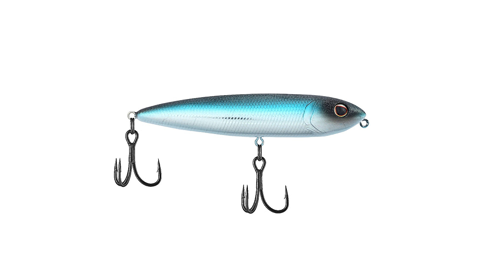 Berkley J-Walker 100 Saltwater Hard Bait, Topwater, Saltwater, 100, 1/2 oz, 100mm, Topwater, Hook Size 4, 2 Hooks, Blue Bullet, 1547878