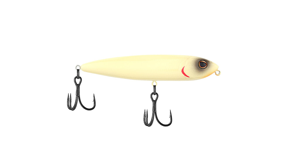 Berkley J-Walker 100 Saltwater Hard Bait, Topwater, Saltwater, 100, 1/2 oz, 100mm, Topwater, Hook Size 4, 2 Hooks, Bone, 1547879