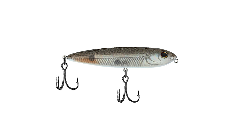 Berkley J-Walker 100 Saltwater Hard Bait, Topwater, Saltwater, 100, 1/2 oz, 100mm, Topwater, Hook Size 4, 2 Hooks, Mangrove Minnow, 1547880