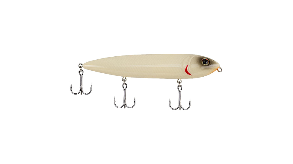 Berkley J-Walker 120 Hard Bait, Topwater, 120, 2/3 oz, 120mm, Topwater, Hook Size 4, 3 Hooks, Bone, 1487115