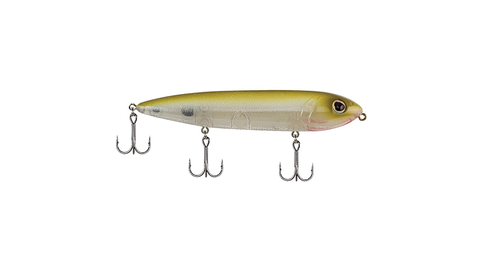 Berkley J-Walker 120 Hard Bait, Topwater, 120, 2/3 oz, 120mm, Topwater, Hook Size 4, 3 Hooks, Olive Shad, 1487118