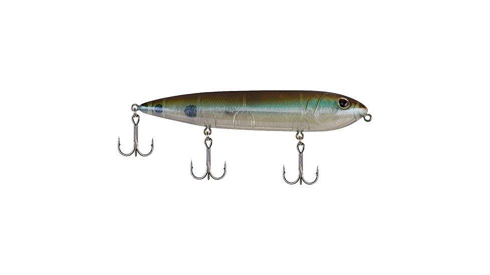 Berkley J-Walker 120 Hard Bait, Topwater, 120, 2/3 oz, 120mm, Topwater, Hook Size 4, 3 Hooks, Perfect Ghost, 1487116
