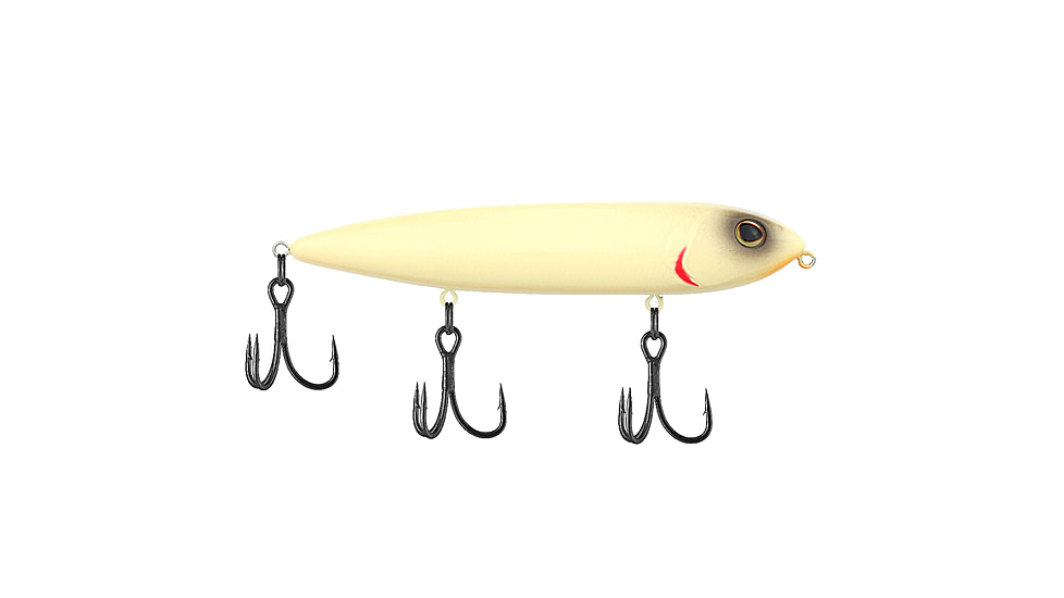 Berkley J-Walker 120 Saltwater Hard Bait, Topwater, Saltwater, 120, 5/7 oz, 120mm, Topwater, Hook Size 4, 3 Hooks, Bone, 1547888