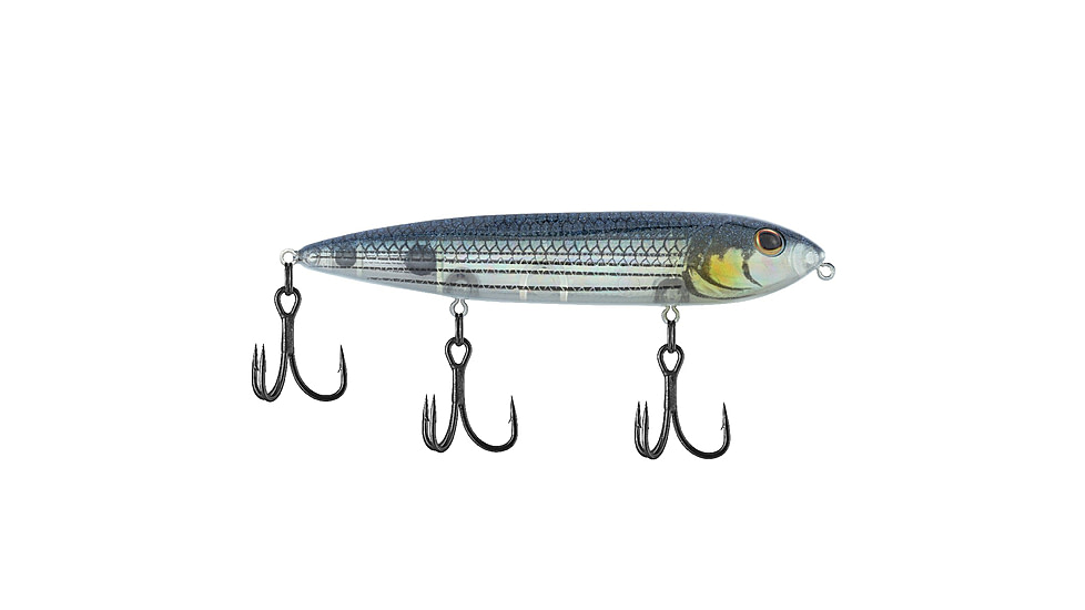 Berkley J-Walker 120 Saltwater Hard Bait, Topwater, Saltwater, 120, 5/7 oz, 120mm, Topwater, Hook Size 4, 3 Hooks, Mullet, 1547890