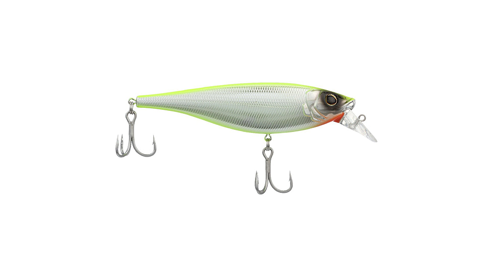 Berkley Juke Saltwater Hard Bait, Crankbait, Chrome/Chartreuse, 128, 1582270