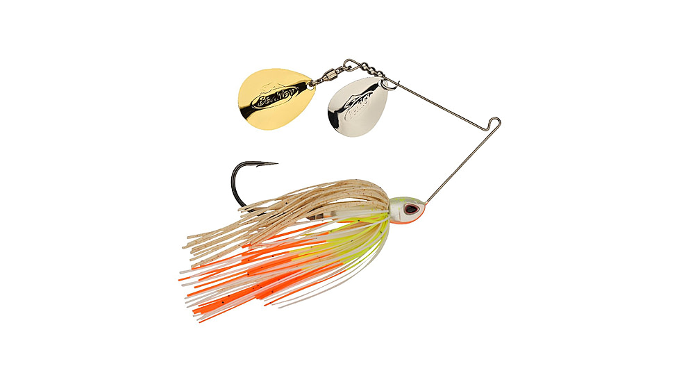 Berkley Power Blade Compact Double Colorado Spinnerbait, 1/2oz, Coleslaw/Silver + Gold, 1570594