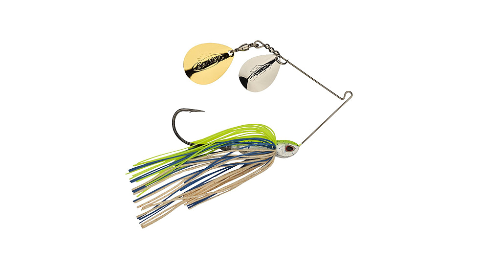 Berkley Power Blade Compact Double Colorado Spinnerbait, 1/2oz, Old School/Silver + Gold, 1570591
