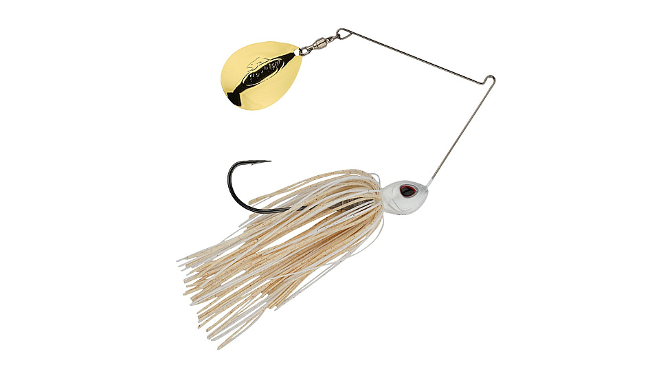 Berkley Power Blade Standard Colorado Spinnerbait, 1/2oz, White/Gold, 1570454