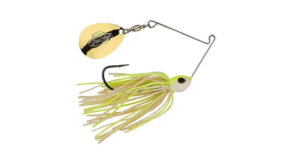 Berkley Power Blade Standard Colorado Spinnerbait, 3/16oz, White Chartreuse/Gold, 1569966