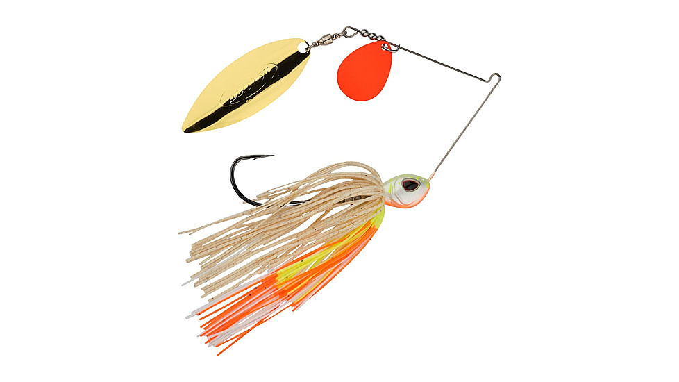 Berkley Power Blade Standard Colorado/Willow Spinnerbait, 1/2oz, Coleslaw/Orange + Gold, 1570505