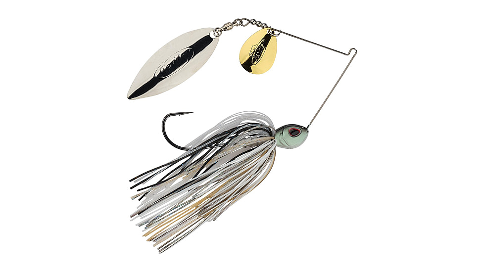 Berkley Power Blade Standard Colorado/Willow Spinnerbait, 1/2oz, Shad Spawn/Gold + Silver, 1570502