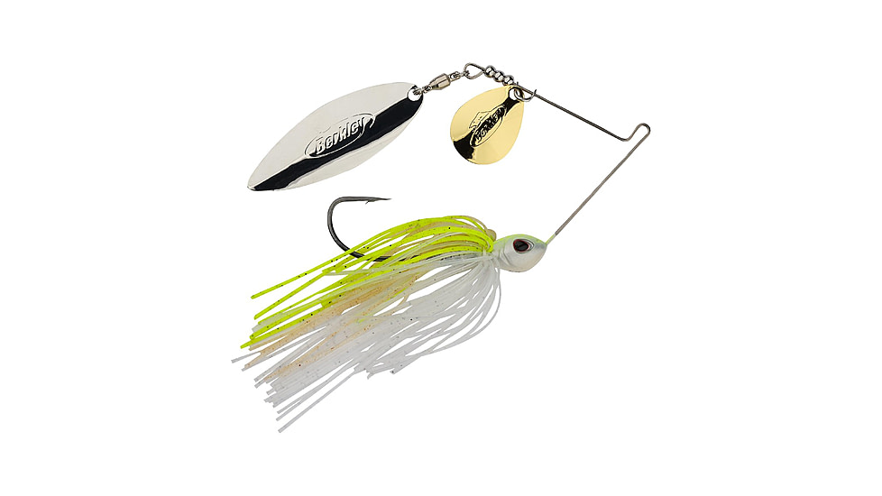 Berkley Power Blade Standard Colorado/Willow Spinnerbait, 1/4oz, E2 Magic/Gold + Silver, 1570483
