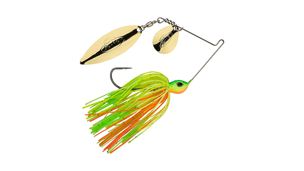 Berkley Power Blade Standard Colorado/Willow Spinnerbait, 1/4oz, Firetiger/Gold + Gold, 1570486