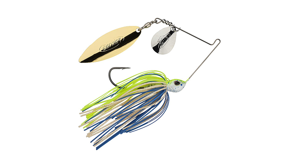 Berkley Power Blade Standard Colorado/Willow Spinnerbait, 1/4oz, Old School/Silver + Gold, 1570481